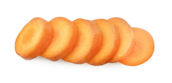 Morötter Isolerade Vit Bakgrund — Stockfoto
