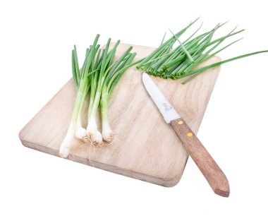 Yeşil soğan yaprak sebze taze