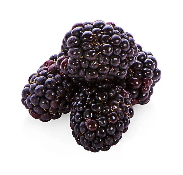 Mullbär Frukt Och Mulberry Leaf Vit Bakgrund Friska Mulberry Frukt — Stockfoto