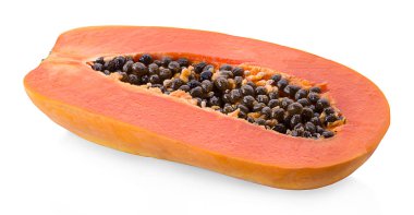 Papaya meyve üzerinde beyaz izole