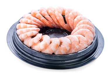 camarones. gambas aislados sobre un fondo blanco. pescados y mariscos