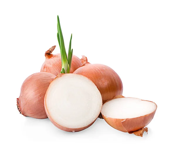 Slices Shallot Onions Cooking White Background — Stock Photo, Image