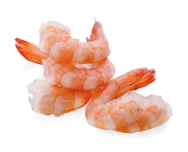 camarones. gambas aislados sobre un fondo blanco. pescados y mariscos