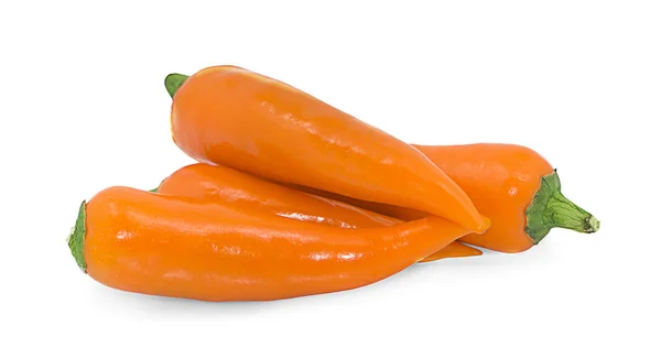 Gul Chili Paprika Isolerad Vit Bakgrund — Stockfoto