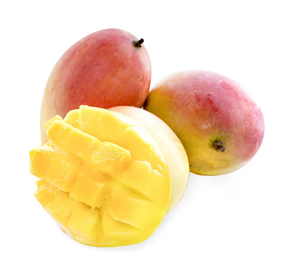 Owoce Mango Kostkami Mango Plastrami — Zdjęcie stockowe