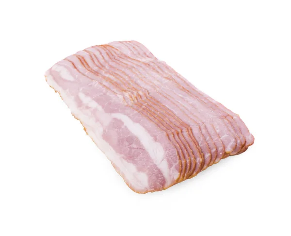 Bacon Terisolasi Latar Belakang Putih — Stok Foto