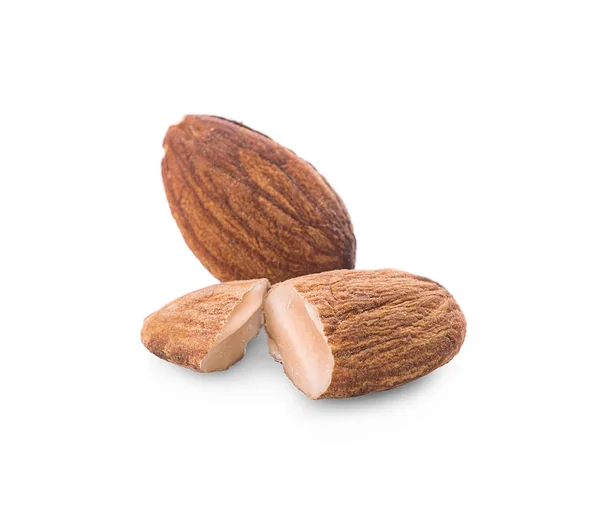 Almonds Isolated White Background — Stock Photo, Image