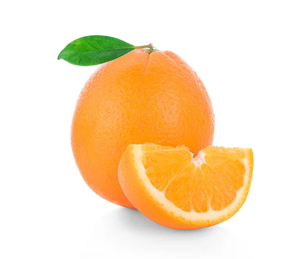 Oranje Geïsoleerd Witte Achtergrond — Stockfoto