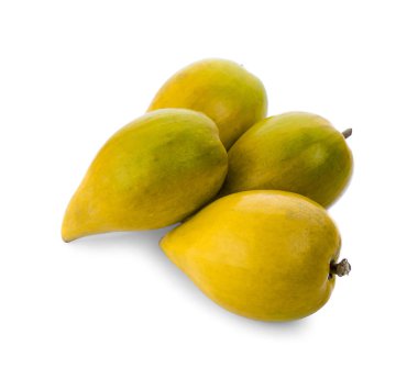 Yumurta meyve, Canistel, sarı Sapote (Pouteria campechiana (Kunth) Baehni) beyaz arka plan üzerinde - resim