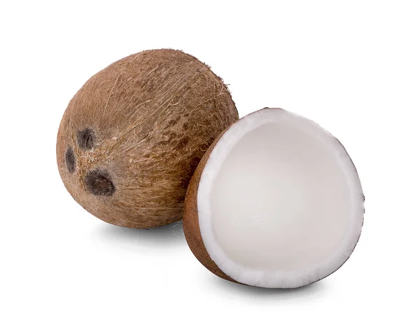 Kokosové Mléko Izolovaných Bílém Pozadí Image — Stock fotografie