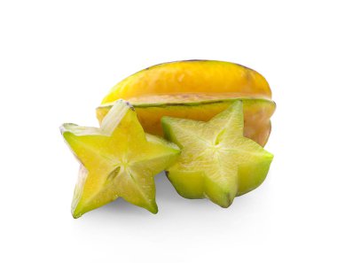 Yıldız elması beyaz arkaplanda izole