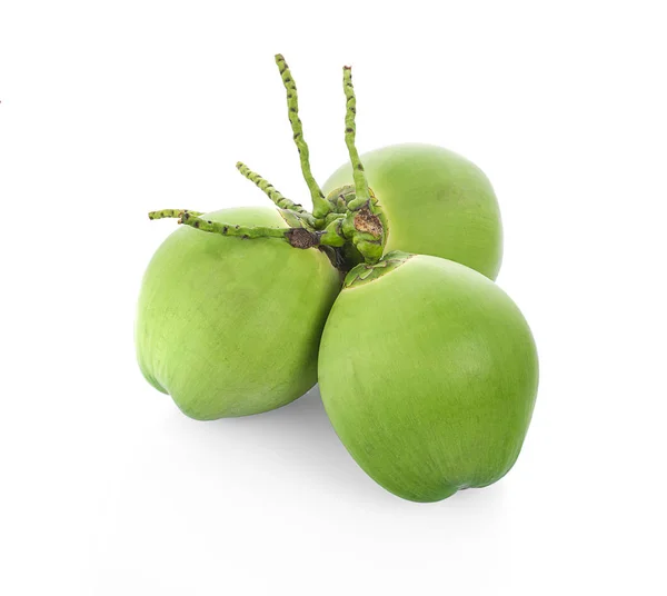 Cocco Verde Isolato Sfondo Bianco — Foto Stock