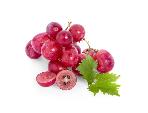 Raisins Rouges Isolés Sur Fond Blanc — Photo