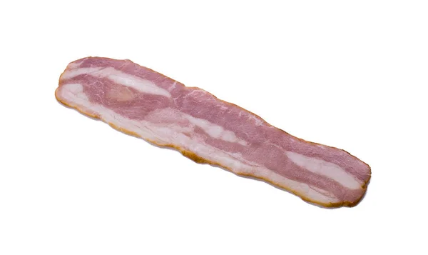 Bacon Fresco Isolado Sobre Fundo Branco — Fotografia de Stock