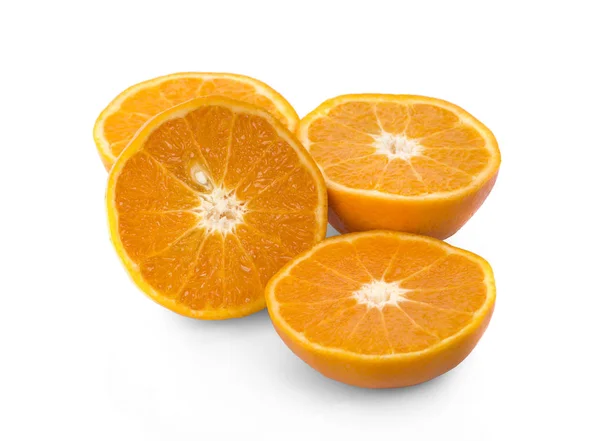 鲜橙果 白色背景分离 — 图库照片