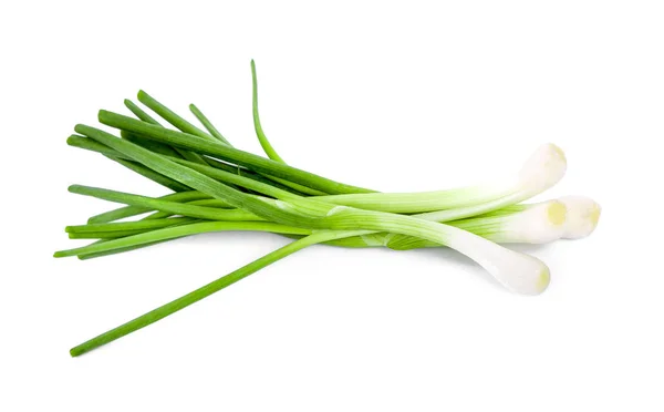 Cebolla Verde Aislada Sobre Fondo Blanco — Foto de Stock