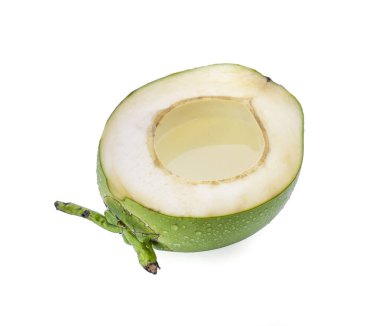 Beyaz arka plan üzerinde izole Hindistan cevizi suyu