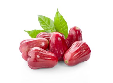 Beyaz arkaplanda gül elmaları izole.