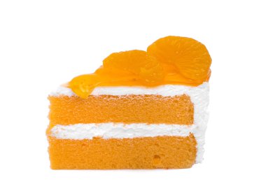 Turuncu Kek beyaz arkaplanda izole edildi