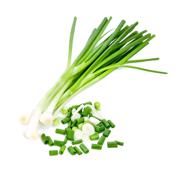 Green Onion Isolated White Background — Stock Photo, Image