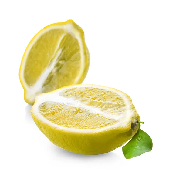 Лимон Ізольований Білому Тлі — стокове фото