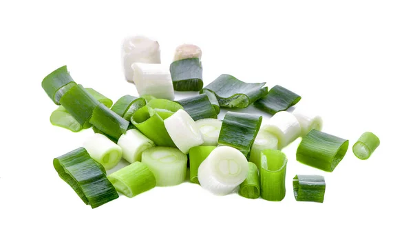 Chopped Green Onion Isolated White Background — Stock Photo, Image