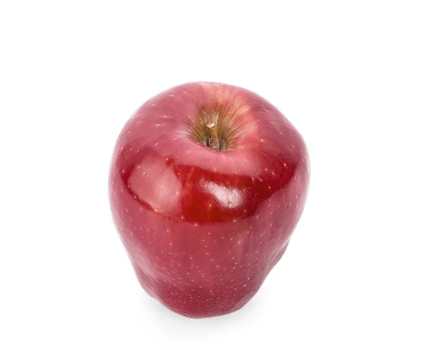 Pomme Rouge Isolée Sur Fond Blanc — Photo