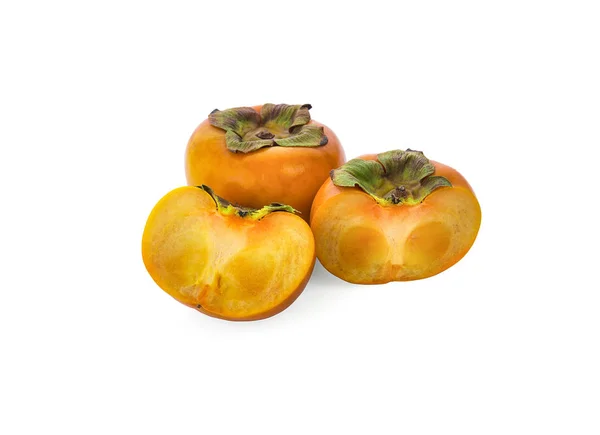 Persimmon Isolado Fundo Branco — Fotografia de Stock