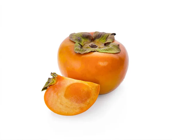 Persimmon Fruit Isolé Sur Fond Blanc — Photo