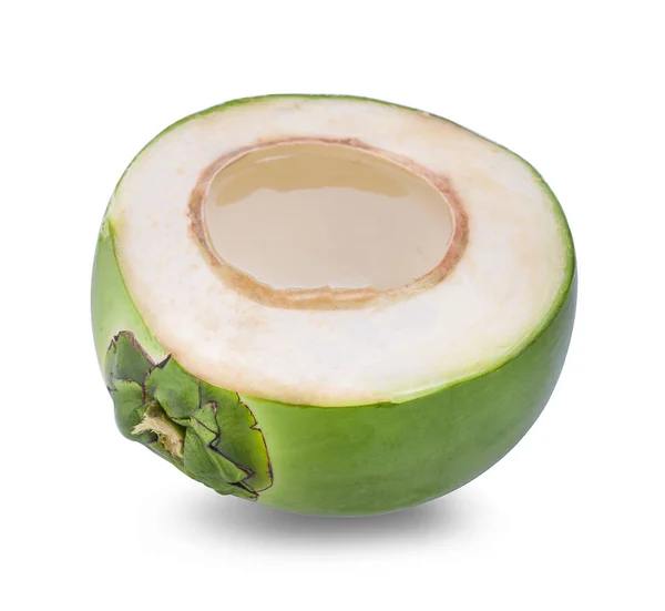 Succo Cocco Isolato Sfondo Bianco — Foto Stock