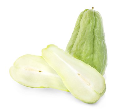 Chayote beyaz zemin üzerine