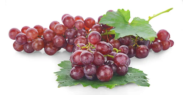 Red Grape Leaf Isolated White Background — Stock Photo, Image