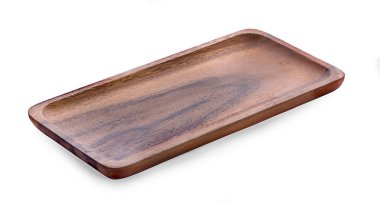 Tahta plaka beyaz arkaplanda izole edildi