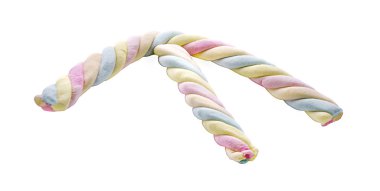 Beyaz arkaplanda izole edilmiş renkli şekerleme