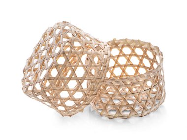 Boş sepet beyaz kırpma yolu ile izole