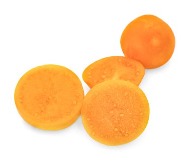 Böğürtlen Burnu, beyaz arka planda izole edilmiş bitki örtüsü.