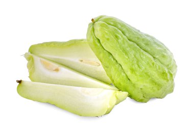 Chayote beyaz zemin üzerine
