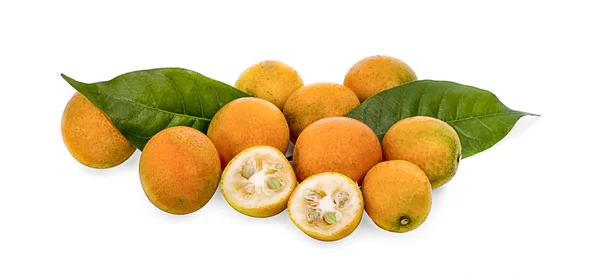 Mandarin Narancs Fehér Háttér — Stock Fotó