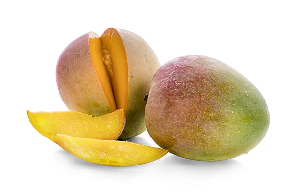 Mangó Gyümölcs Mangókockával Szeletekkel — Stock Fotó