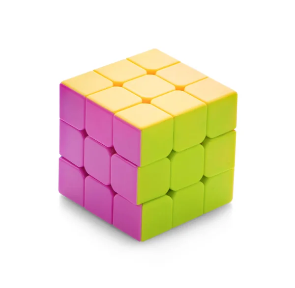 Bangkok Qué Abril 2018 Cubo Rubik Sobre Fondo Blanco — Foto de Stock