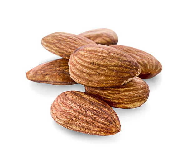 Almonds Isolated White Background — Stock Photo, Image