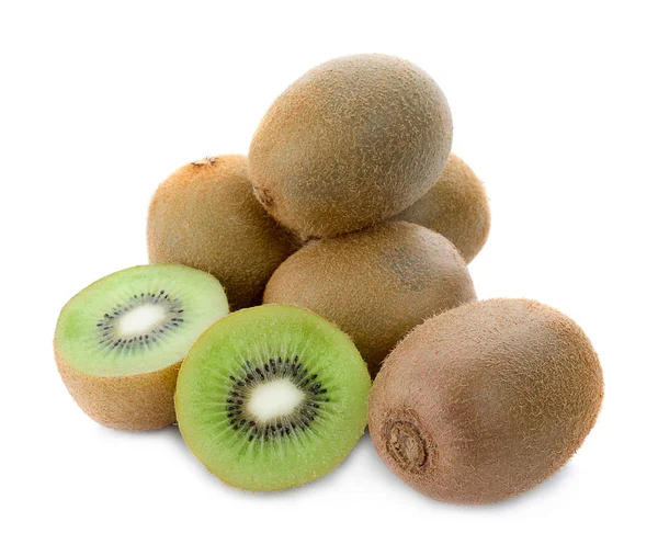 Kiwifrukter Isolerade Vitt — Stockfoto