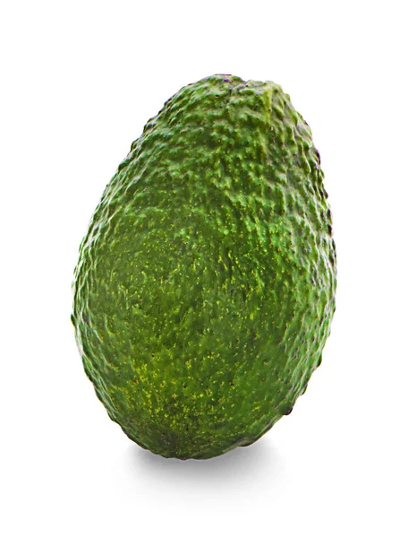 Avocado met blad geïsoleerd op wit Knippad — Stockfoto
