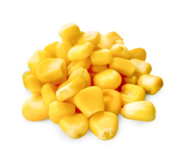 Beyaz arkaplanda mısır.