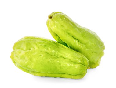 Chayote beyaz zemin üzerine 