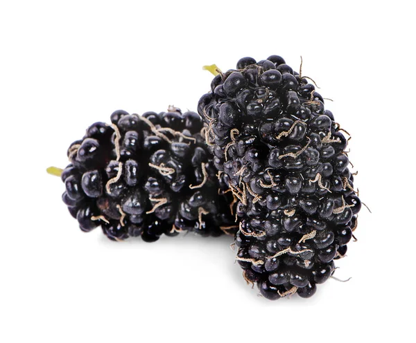 Dut Meyve ve beyaz arka plan sağlıklı m dut yaprağı