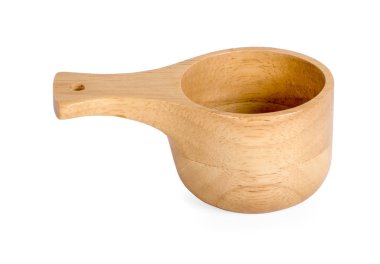 tahta kaşık beyaz bir arka plan üzerinde büyük 