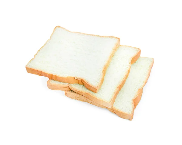 Szeletelt kenyér elszigetelt fehér alapon — Stock Fotó