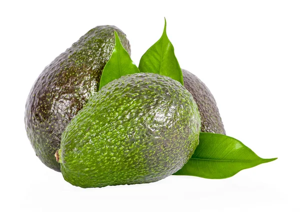 Avocado fresco isolato su sfondo bianco — Foto Stock