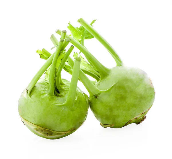 Färsk kohlrabi isolerad på vit bakgrund — Stockfoto